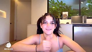 Innocent coed receives creampie from well-endowed lad
