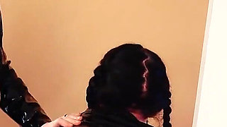 Backstage - Behind the Scenes - Teacher Student Roleplay - Lesbians in Fetish Pvc Pussy Throat Fuck