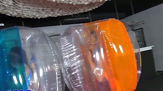 DaCada and Julia play with some huge balls!