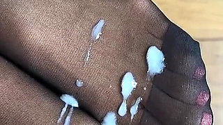 Secretary Stockings Footjob