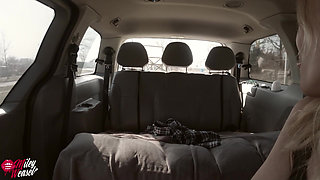 Kinky Blonde Gets Her Ass Creamed While Washing a Car