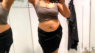 Malappuram Mallu MILF Trying Sexy Dresses in Fitting Room - Big Boobs BBW Fingered in Shopping Mall