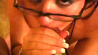 Suck on It Baby: Eva in Glasses Blowjob