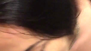 Brunette Slut Give Hot Toilet Blowjob