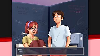 Petite School Girl with Big Tits Fucks Big Dick - Summertime Saga