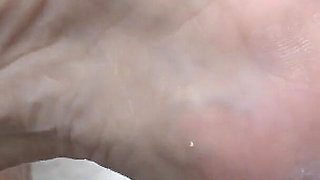 Our First Foot Session Together: Mule-wearing Mistress with Dark Red Toenails