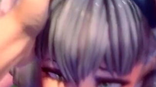Melia Xenoblade Gets Her Face Fucked and Ends with a Mouthful of Cum POV