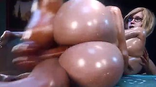 Wonder Woman Psycho Fuck - Big Cock Anal Sex & Cum on Big Tits 3D Animation