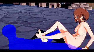 My Hero Academia Hentai - Uraraka Footjob Fucked with Creampie - Japanese Asian Manga Anime Game Porn