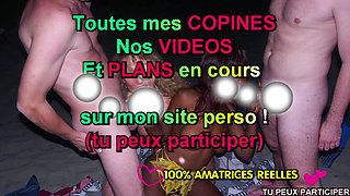 Lesbians on display and voyeurs at the beach