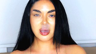 Beautiful Brunette Smoking Fetish Tease - Softcore Seduction
