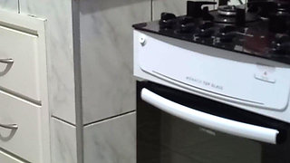 Maid Had Her Ass Used While Washing Dishes.