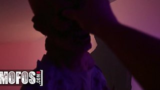 Biohazard Blonde Hoe Loves to Ride Her BF's Cock on Halloween