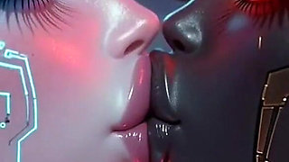 Beautiful Aliens Kiss on Nice Music, Ai Animation