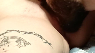 Bearded Man Gently Licks Pussy to Orgasm