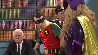 PBBatman XXX 35 Molls Fucked By Joker In 3P Andy San Dimas, Syren Sexton Vintage Retro Pinup FFM Parody Superheroine Costume Cosplay Hairy Pussy Hotwife Cumshot Facial