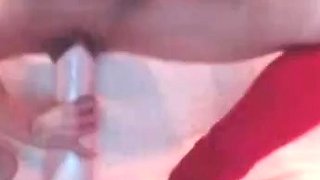 Hot amateur blonde pregnant toying her pussy solo