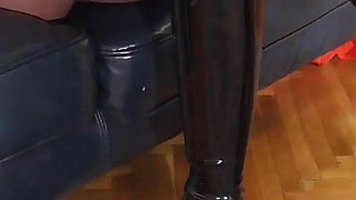 Boot Femdom! Slave of the Fur Boots Brat!