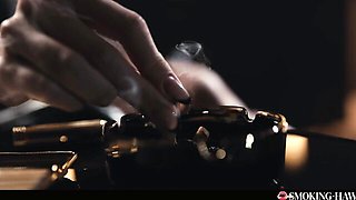 Superb Steve Q and Cherry Candle at smoking blowjob dirt