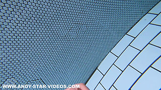 UNDERWATER IN THE POOL RISKY PUBLIC SEX