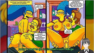 [eng Sub] The Simpsons: Ned Fucks Maggies Pussy Behind Homers Back - Car Toon And Marge Simpson
