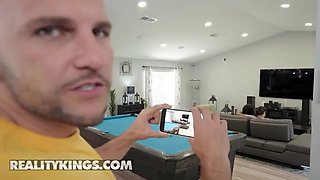 Reality kings - sexy Jordyn Falls catches jmac fapping off and invites him to bang her vulva hard in the shower