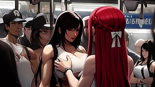 Tifa's Incredible Tits Get Noticed On The Midgar Train