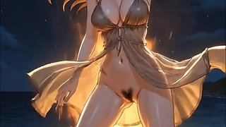 Campfire Cutie by the Beach - Seductive Electric Guitar instrumental music video for relaxing or background music