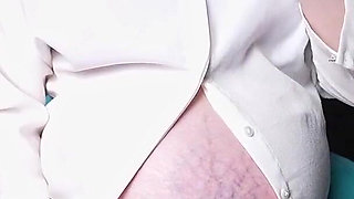 Pregnant Morning of the Working Day. 9 Month Pregnant