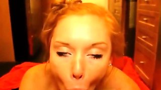 German Redhead Amateur Blowjob and Homemade Action