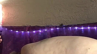 MILF with Stunning Ass Loves Writhing Around Naked with Very Fat Man and Then Jerks Him off