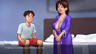Stepmom Panty Sniffing & Fucking - Stepson Masturbates to Indian Cartoon 3D Sex (Summertime Saga)