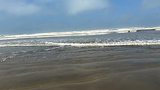 On the Beach My Wife and I Invited a Beachgirl to Fuck She Accepted Because She Was Very Horny! She Has a Pink Pussy