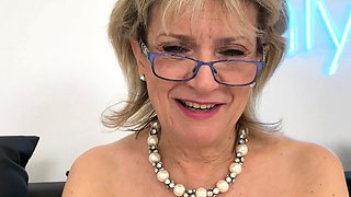 Big Boobed Blonde Masturbates With A Dildo In The Bathroom