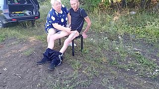 Stepmom Jerks My Dick In Public Park Until I Cum