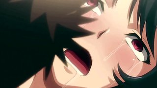 Hot nerdy girl in a swimsuit gets fucked doggystyle by her boyfriend who thrusts his cock in her tight ass - hentai