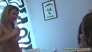 teenagers frolicking cooter at dormitory soiree