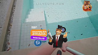 Petite Redhead Gets Fucked Hard by Pool Cleaner
