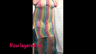 Mrs Mature Feet Layering up with Oc Girdle