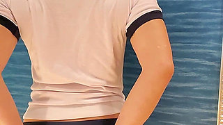 Wearing Gym Wear and Showing off Her Butt