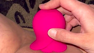 Close-up Pussy Satisfyer Stimulate Clitoris Wet Just Before Squirting Multiple Orgasms Intense Trembling Twitching Moaning