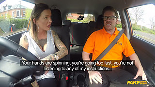 Fake Driving College - Messy Creampie and Deep Throat Blowjob Action