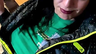 Green Downjacket Tease Smoking, Humiliation & Messy Cum Play