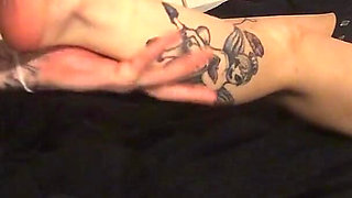 Petite Blonde Gets Tatted Body Oiled up 1 of 3