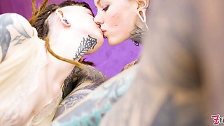 Shy Tattooed Alt Teen\u2019s First Anal Orgasm with Doxy Fingering