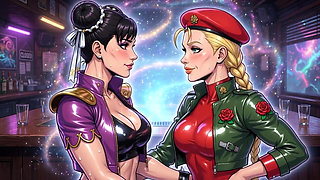Cammy and Chun Li Kissing Ai