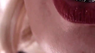 Smoking Fetish: Solo Sexy Video of Hot Blonde Bratty MILF Glaminatrix Close up Red Lips