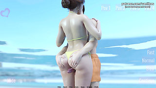 Big Tits Stepaunt MILF Outdoor Beach Pussy Rubbing with Huge Cock Stepnephew Right Behind Her Cuckold Husband - Heart Problems