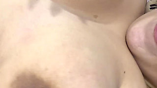 She bounced my huge tits and massaged them very tasty