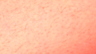Hairy legs close-up video slowly tease